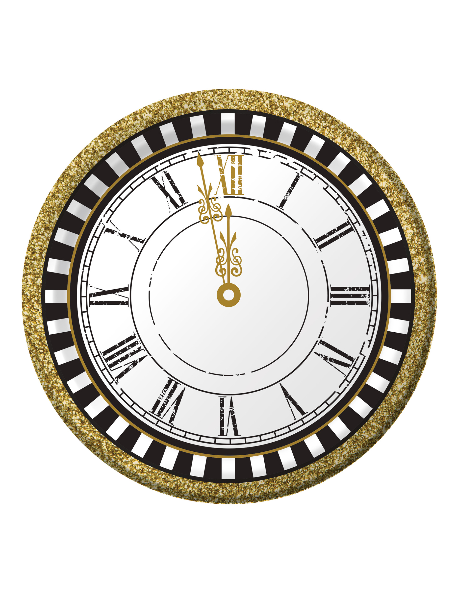 8 Petites assiettes en carton Happy New Year 18 cm