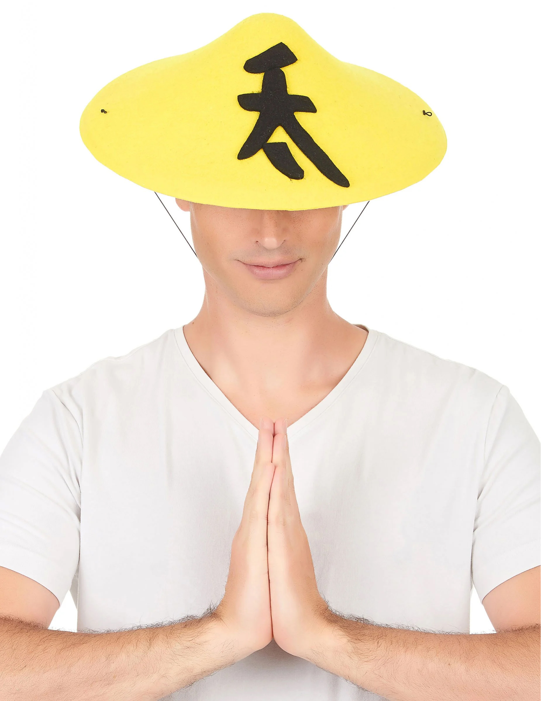 Chapeau chinois jaune adulte