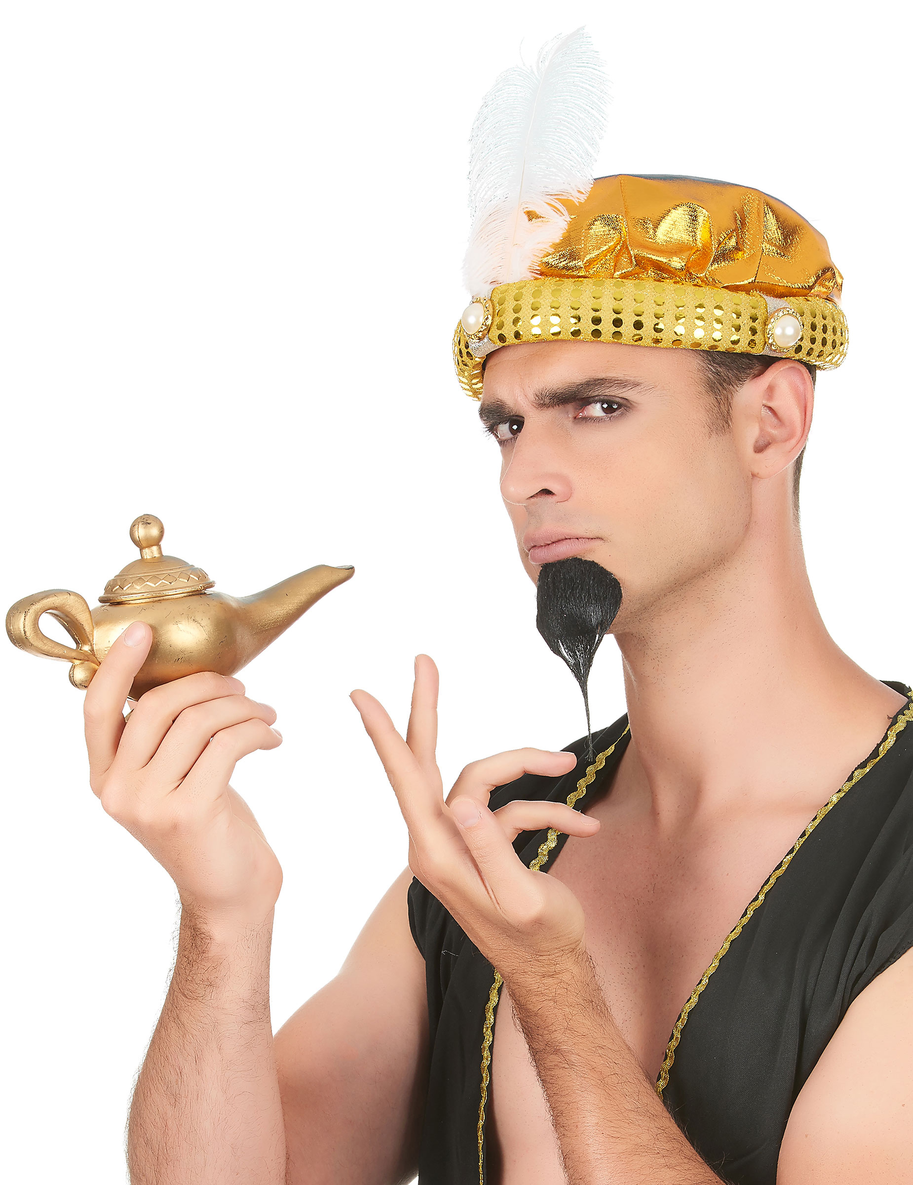 Coiffe turban doré sultan adulte