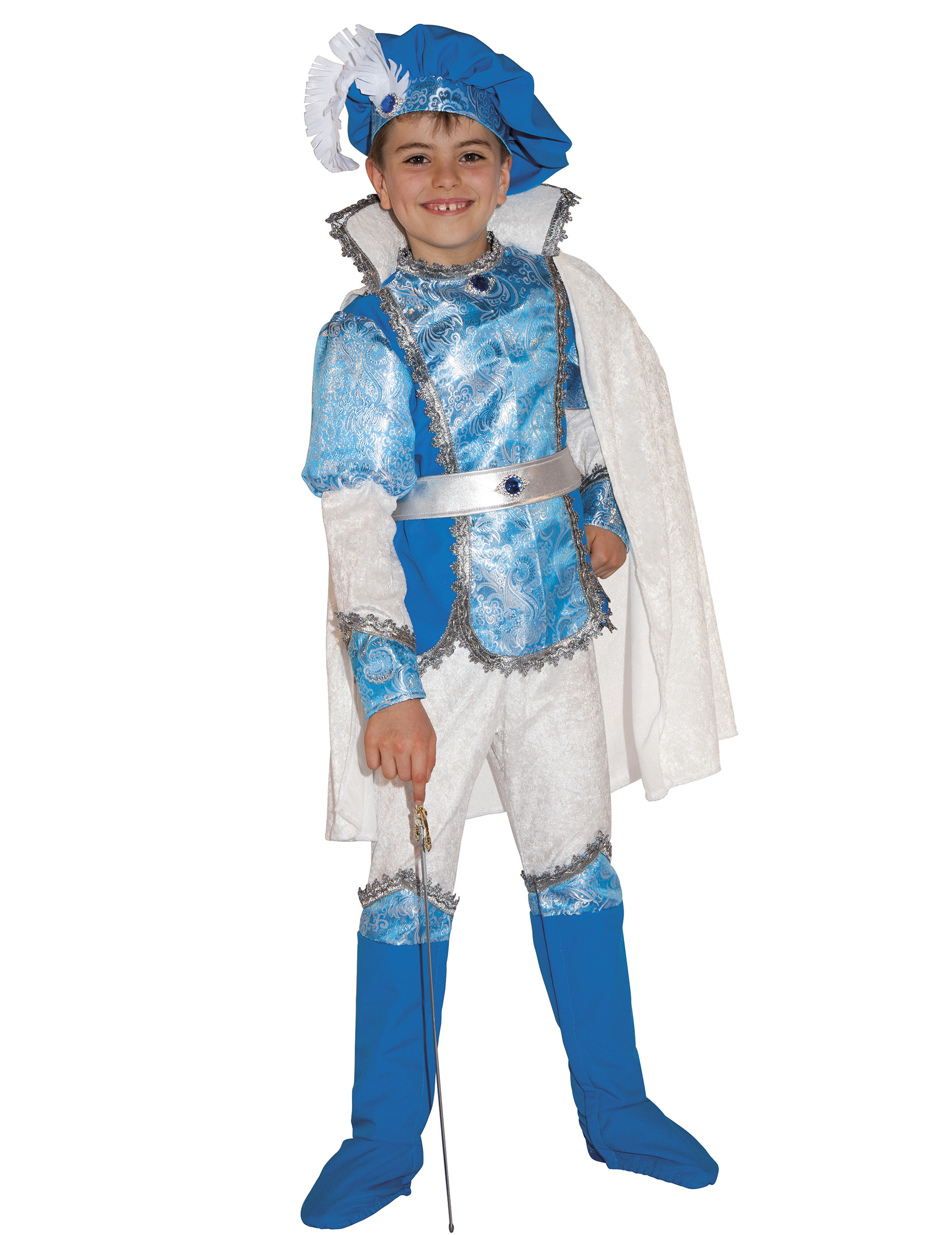 Déguisement luxe jeune prince bleu garçon