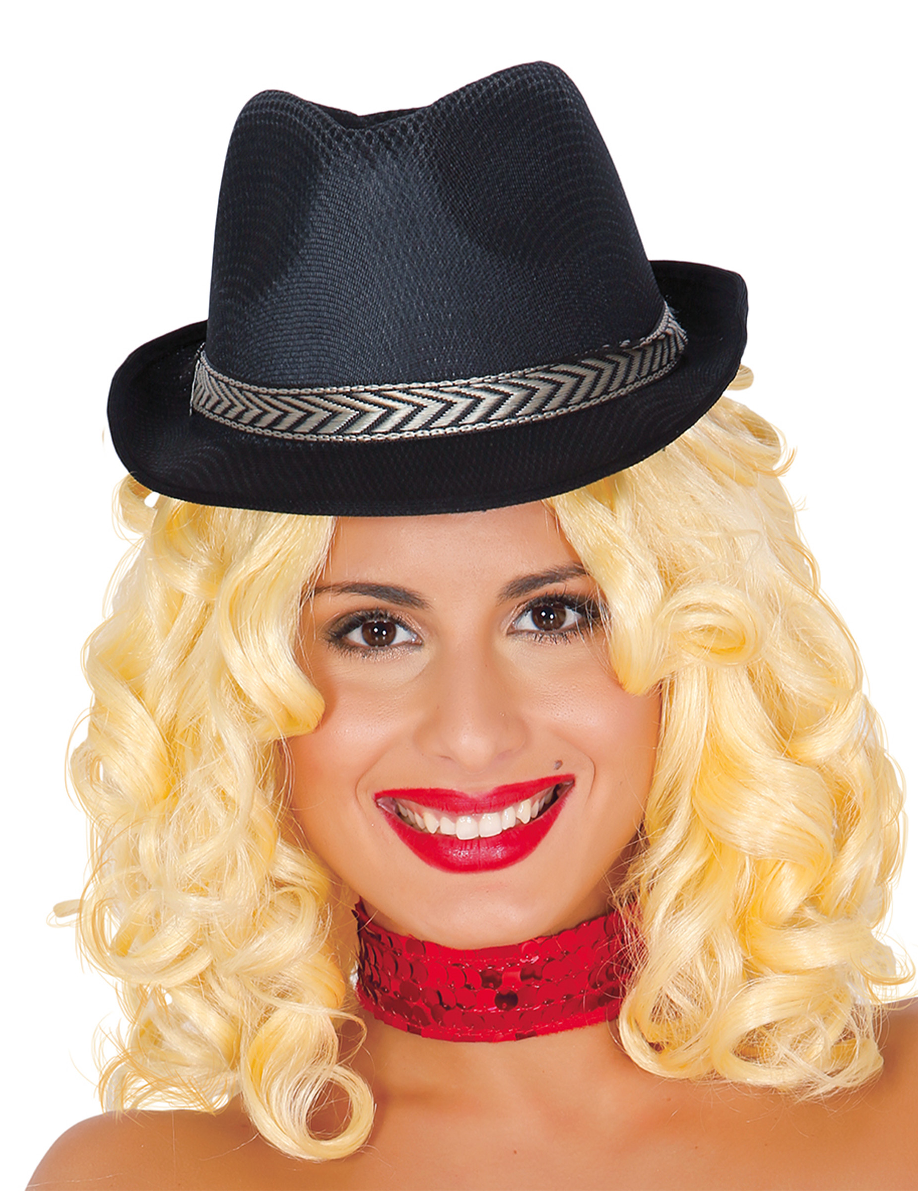 Chapeau borsalino trilby noir adulte