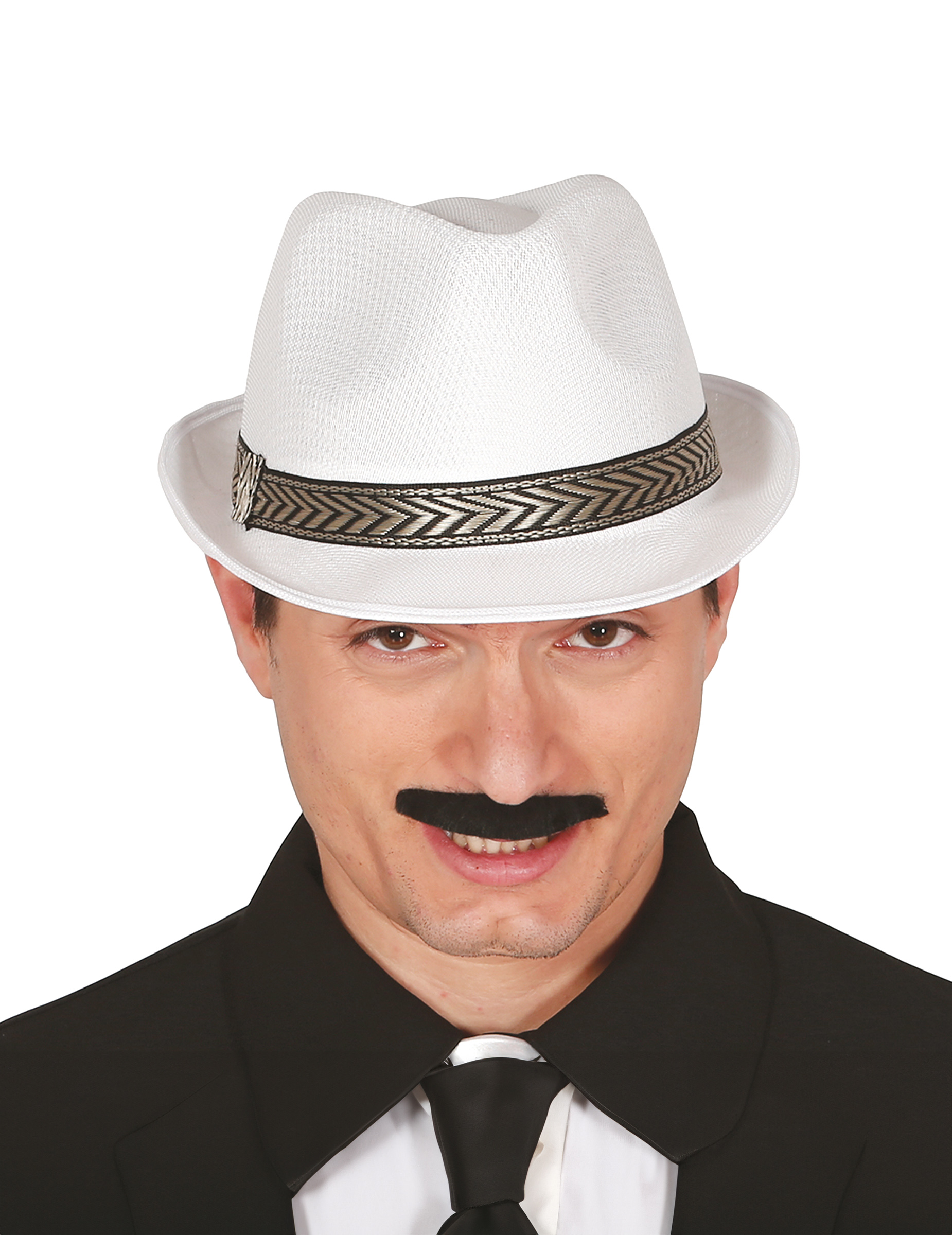 Chapeau borsalino trilby blanc adulte