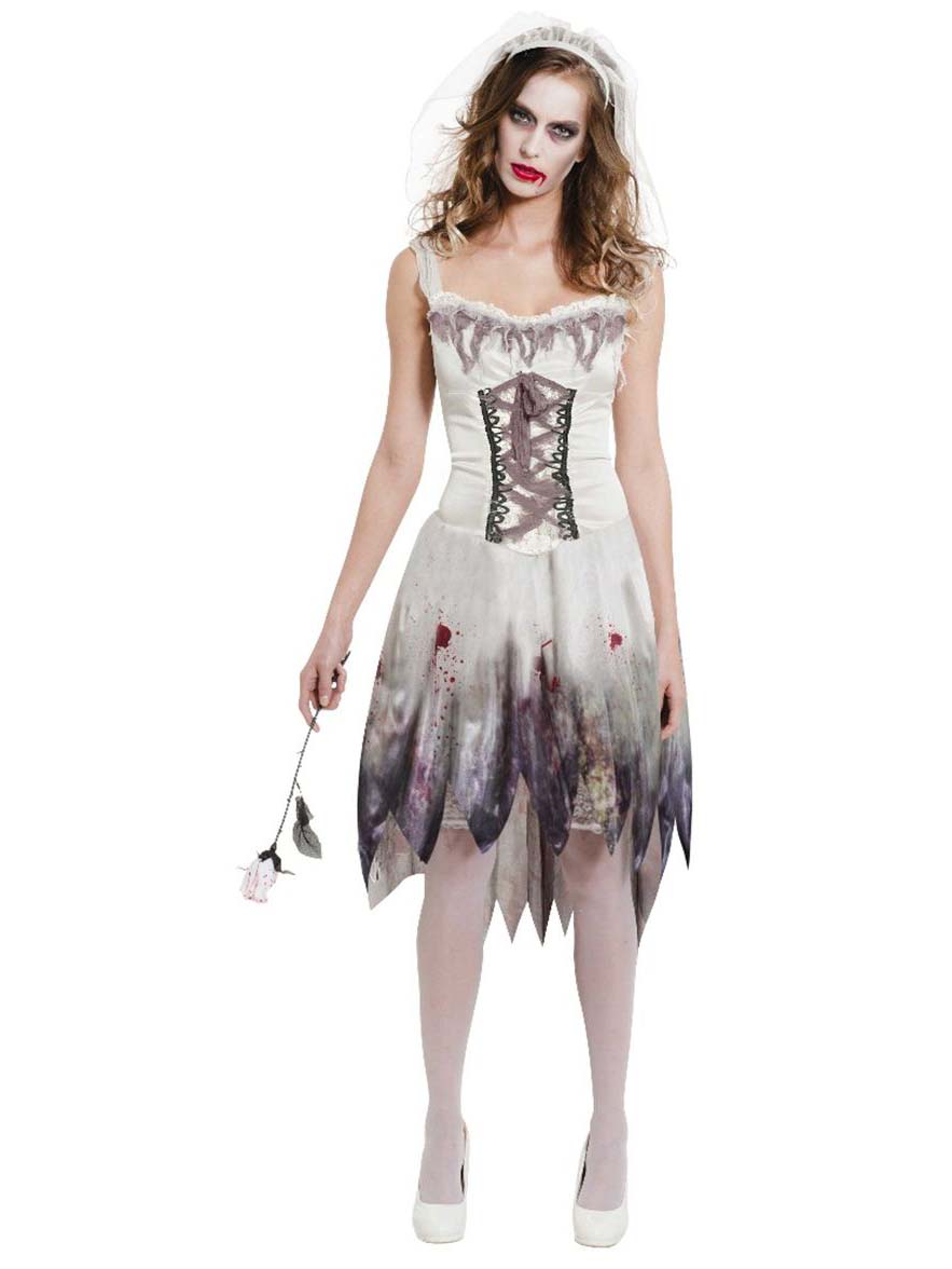 Déguisement mariée tachée de sang femme Halloween