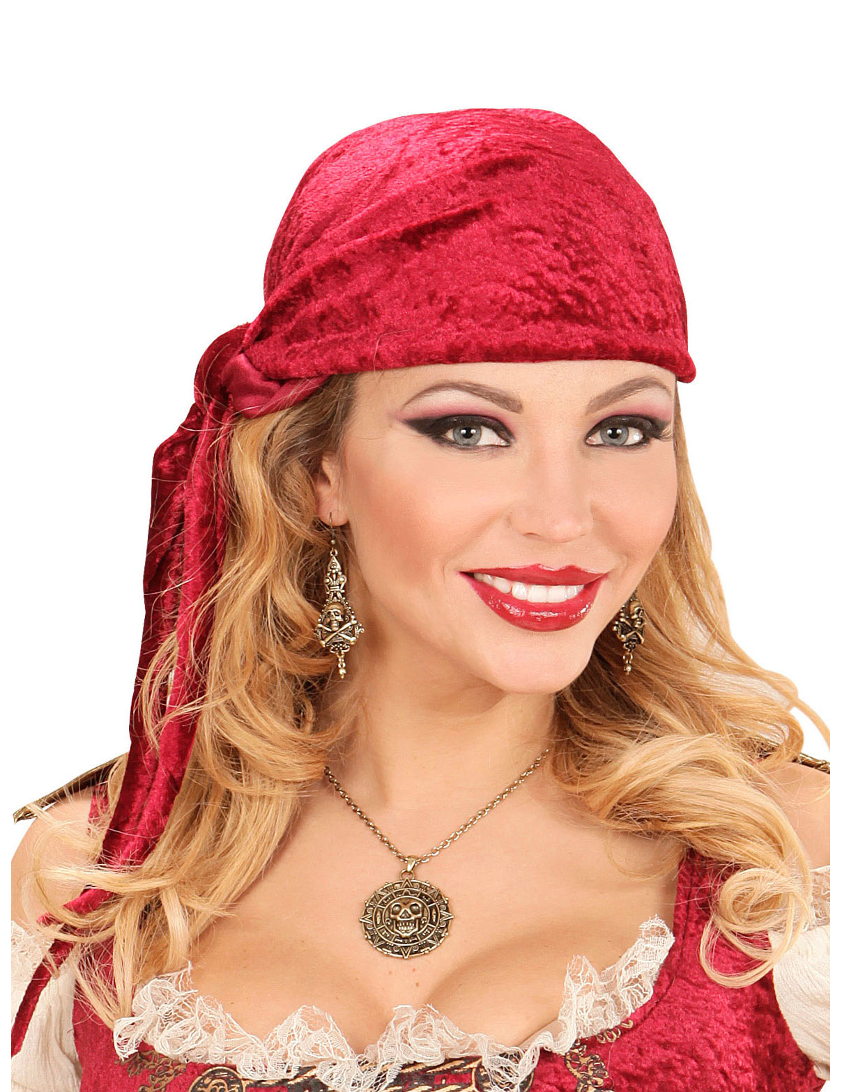 Collier médaillon pirate adulte
