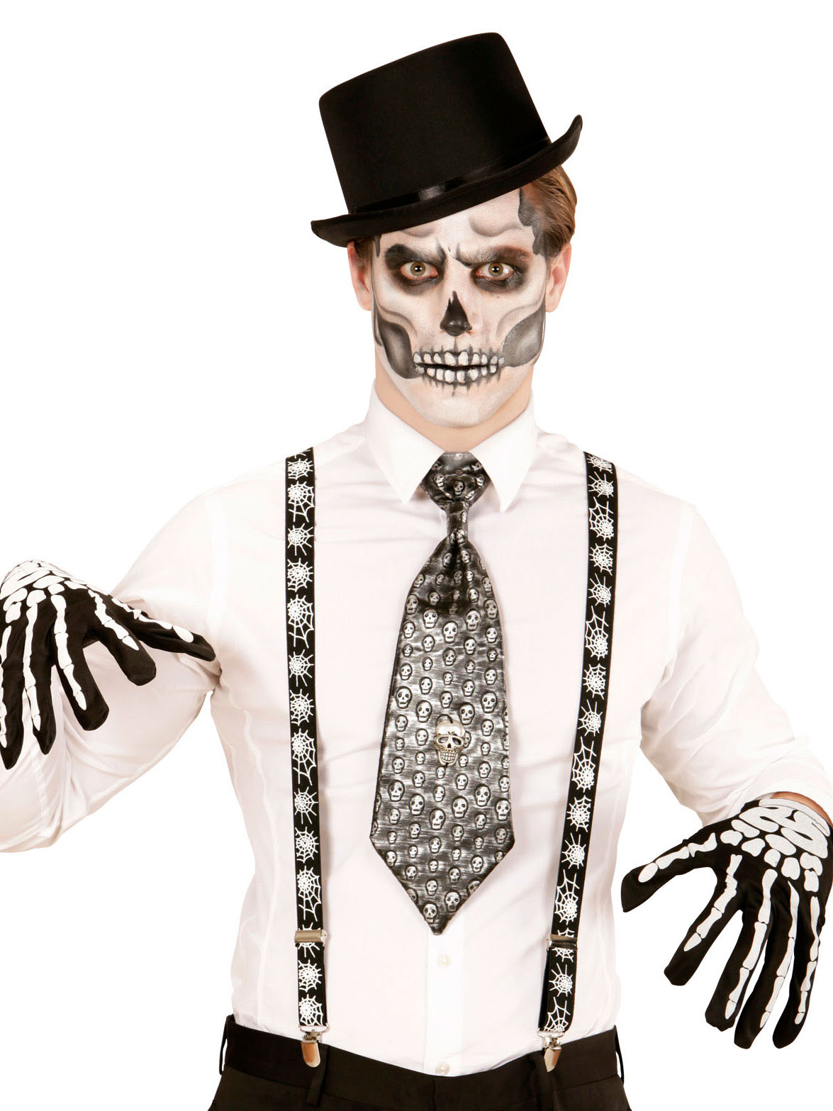 Bretelles toiles d'araignées adulte Halloween