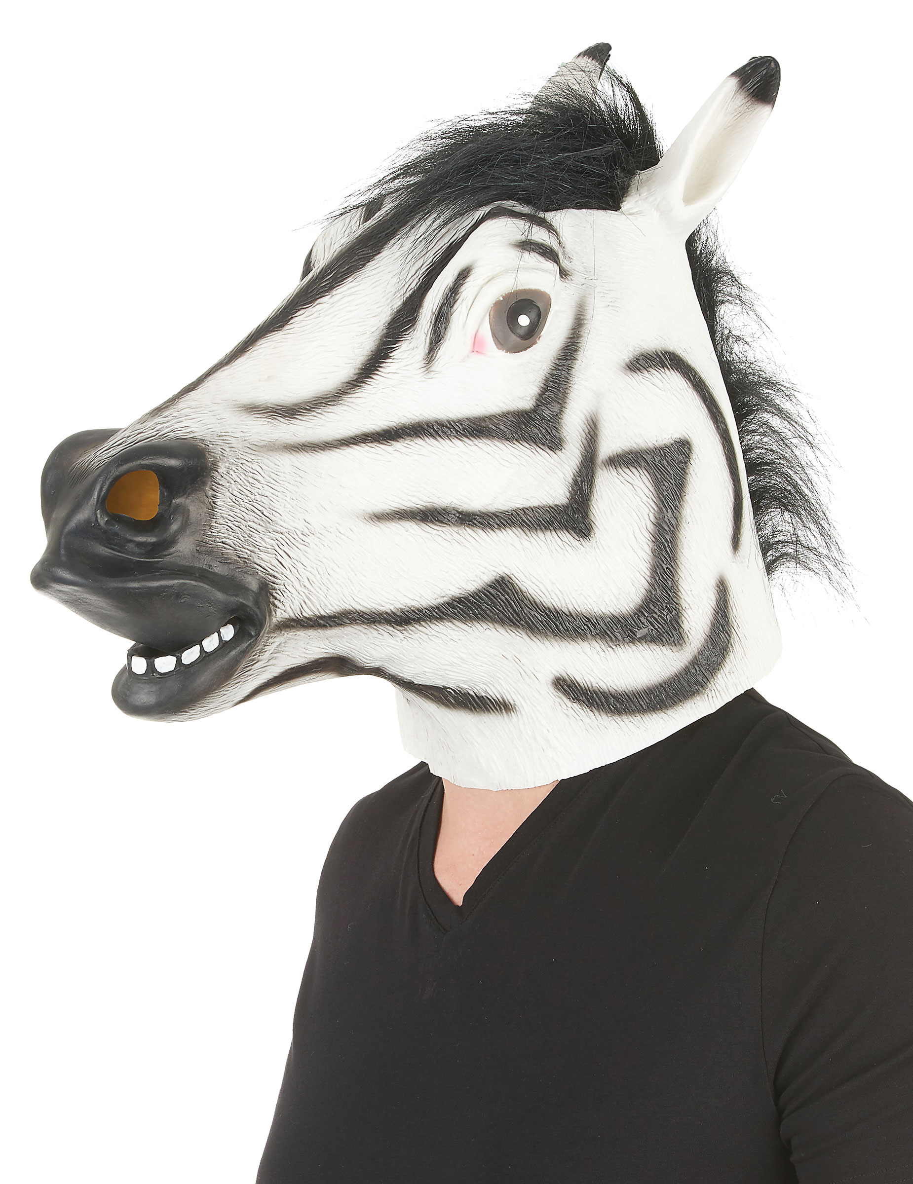 Masque zèbre latex adulte