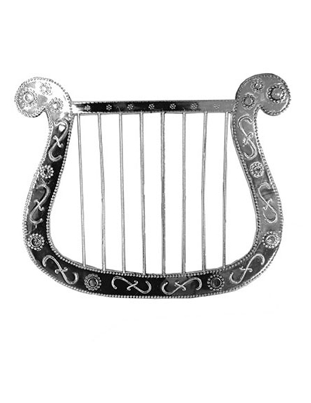 Petite harpe argentée 28 cm