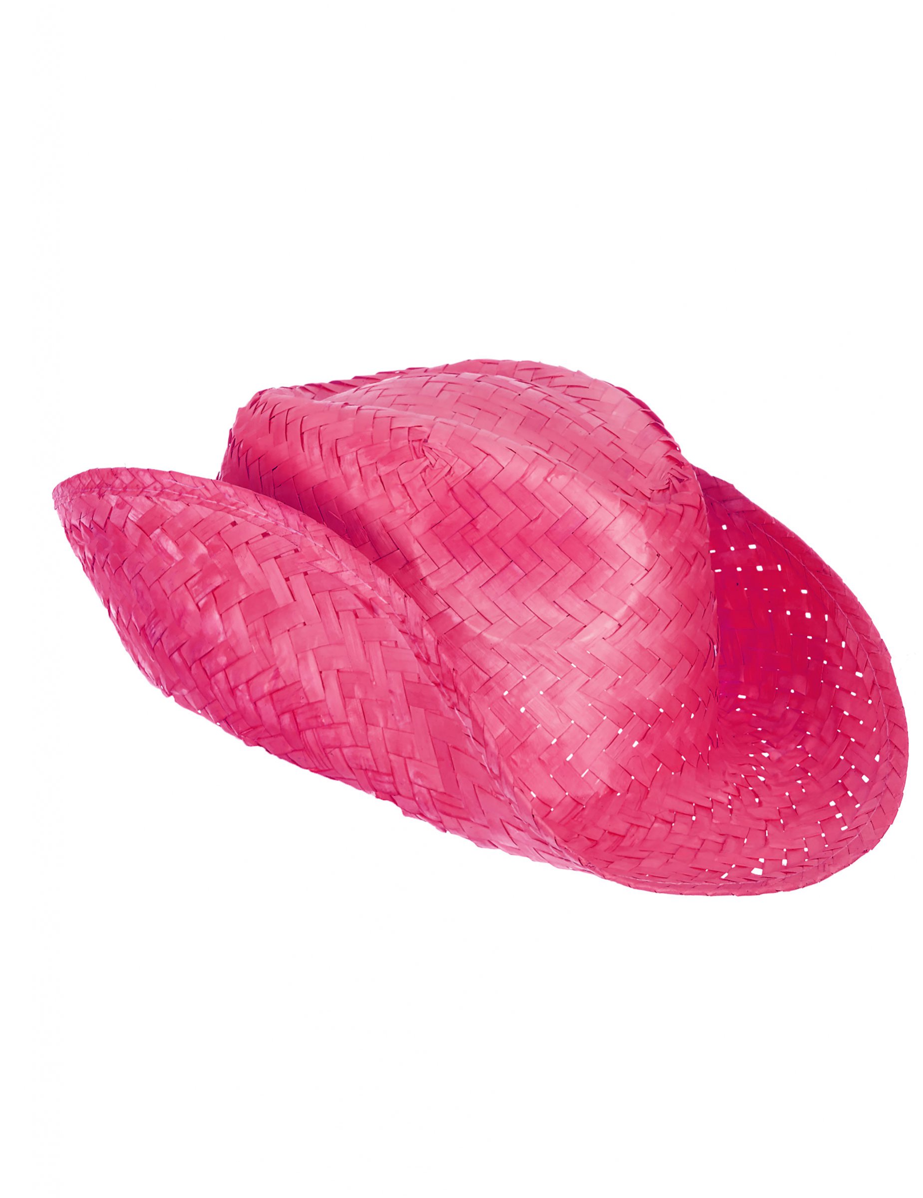 Chapeau de paille Western Rose adulte