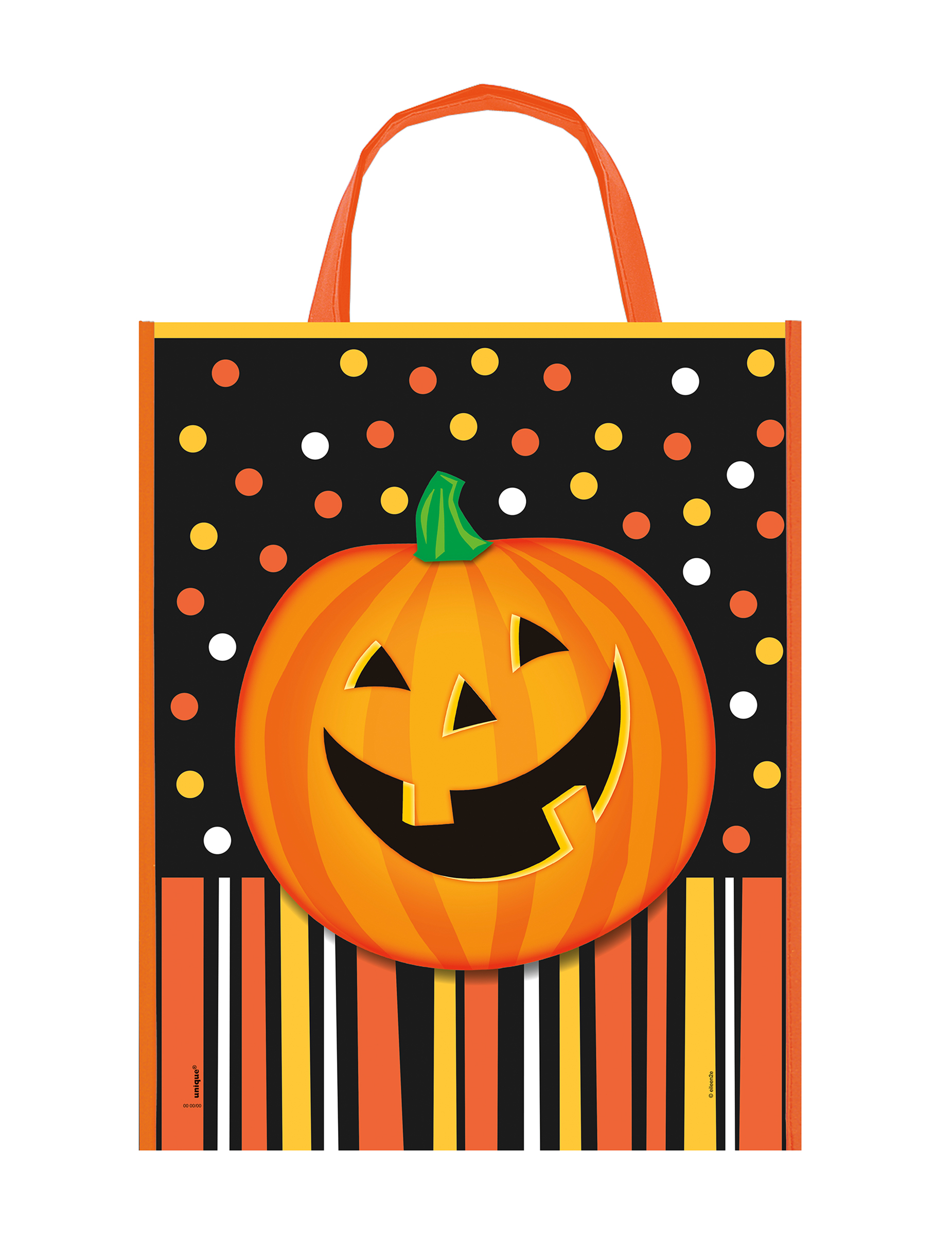 Sac à bonbons Citrouille souriante Halloween