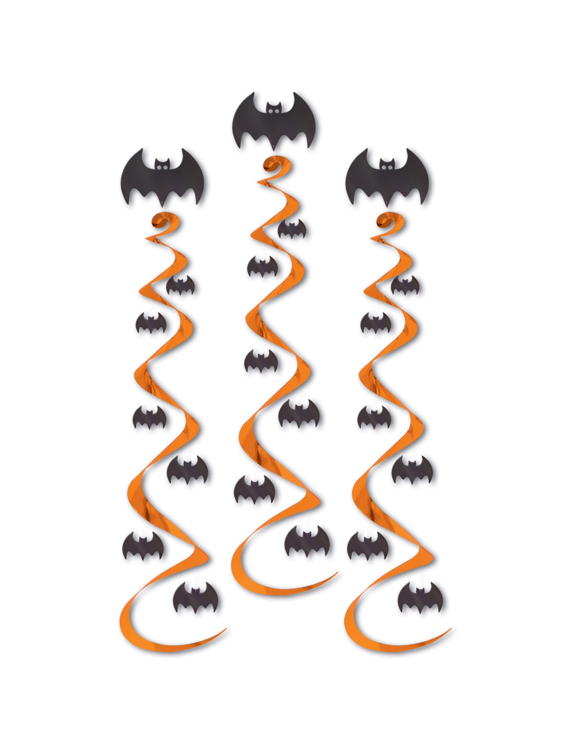 3 Suspensions spirales chauve-souris 76 cm