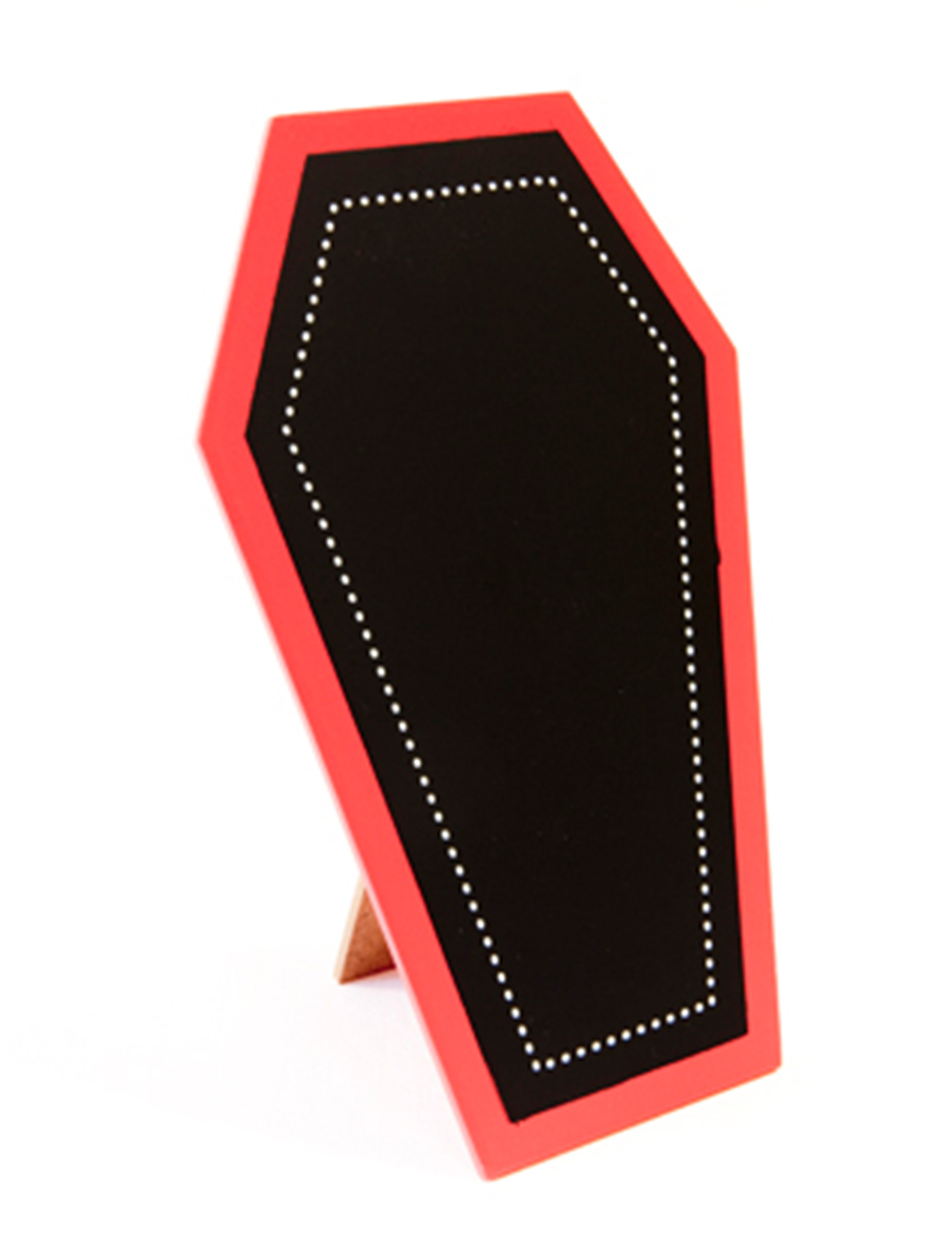 Ardoise en bois cercueil gothique Halloween 19 x 12 cm