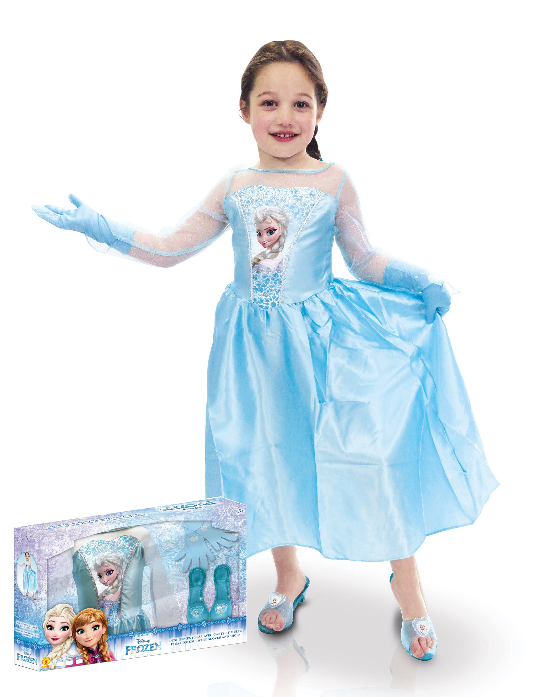 Coffret Déguisement et accessoires Elsa Reine des neiges enfant