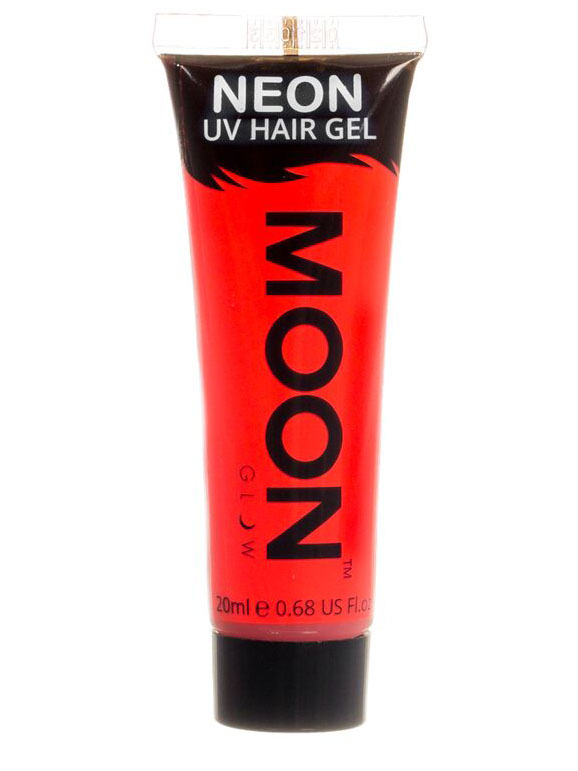 Gel cheveux rouge fluo UV 20 ml Moonglow ©