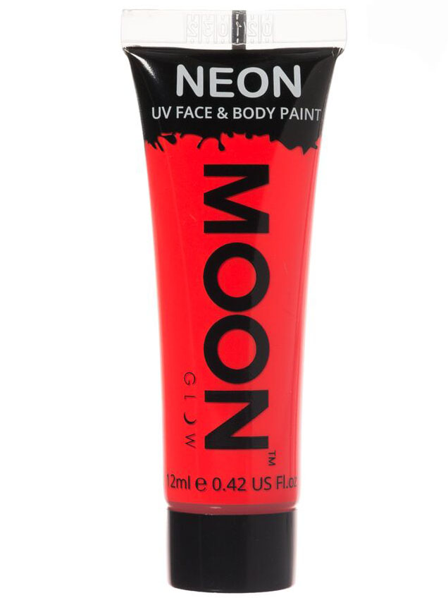 Gel visage et corps rouge fluo UV 12 ml Moonglow ©