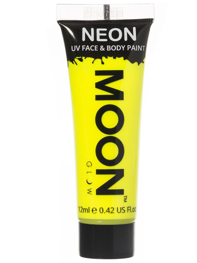 Gel visage et corps jaune fluo UV 12 ml Moonglow ©