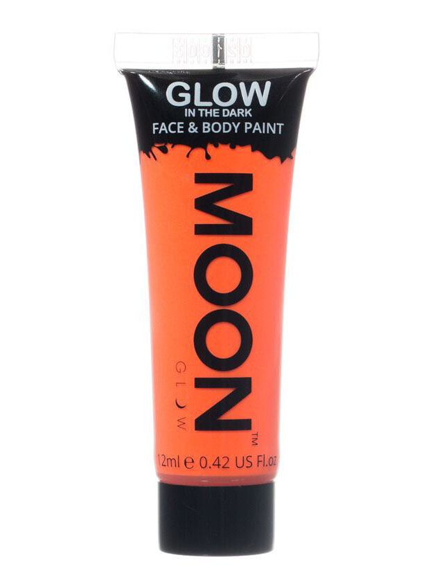 Gel visage et corps orange fluo phosphorescent 12 ml Moonglow ©