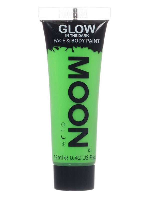 Gel visage et corps vert fluo phosphorescent 12 ml Moonglow ©