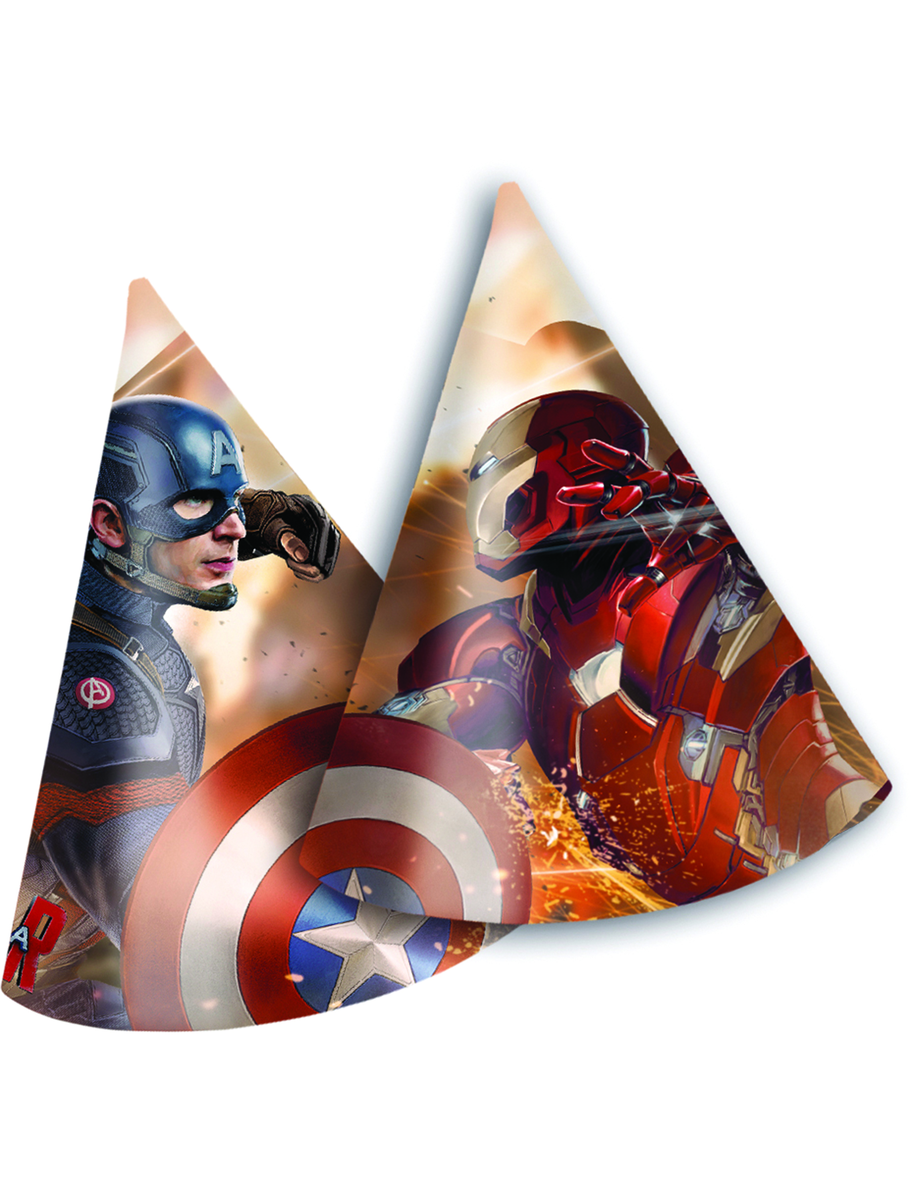6 Chapeaux de fête Avengers Civil War