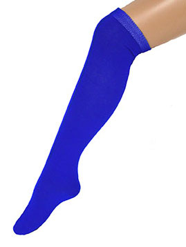 Chaussettes longues bleues 53 cm adulte