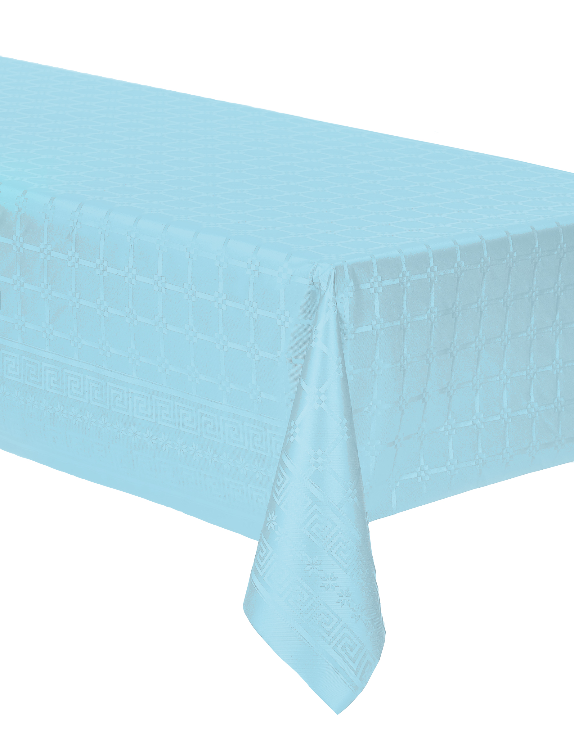 Nappe en rouleau papier damassé bleu pastel 6 m