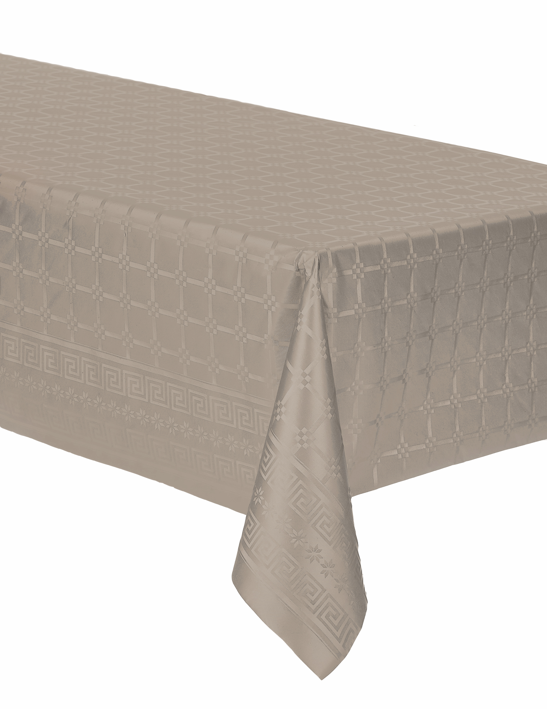 Nappe en rouleau papier damassé taupe 6 m