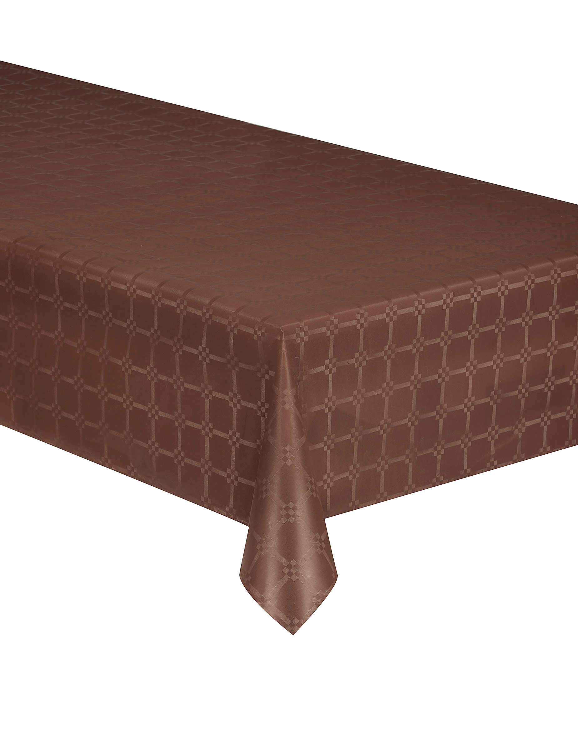 Nappe en rouleau papier damassé marron 6 m