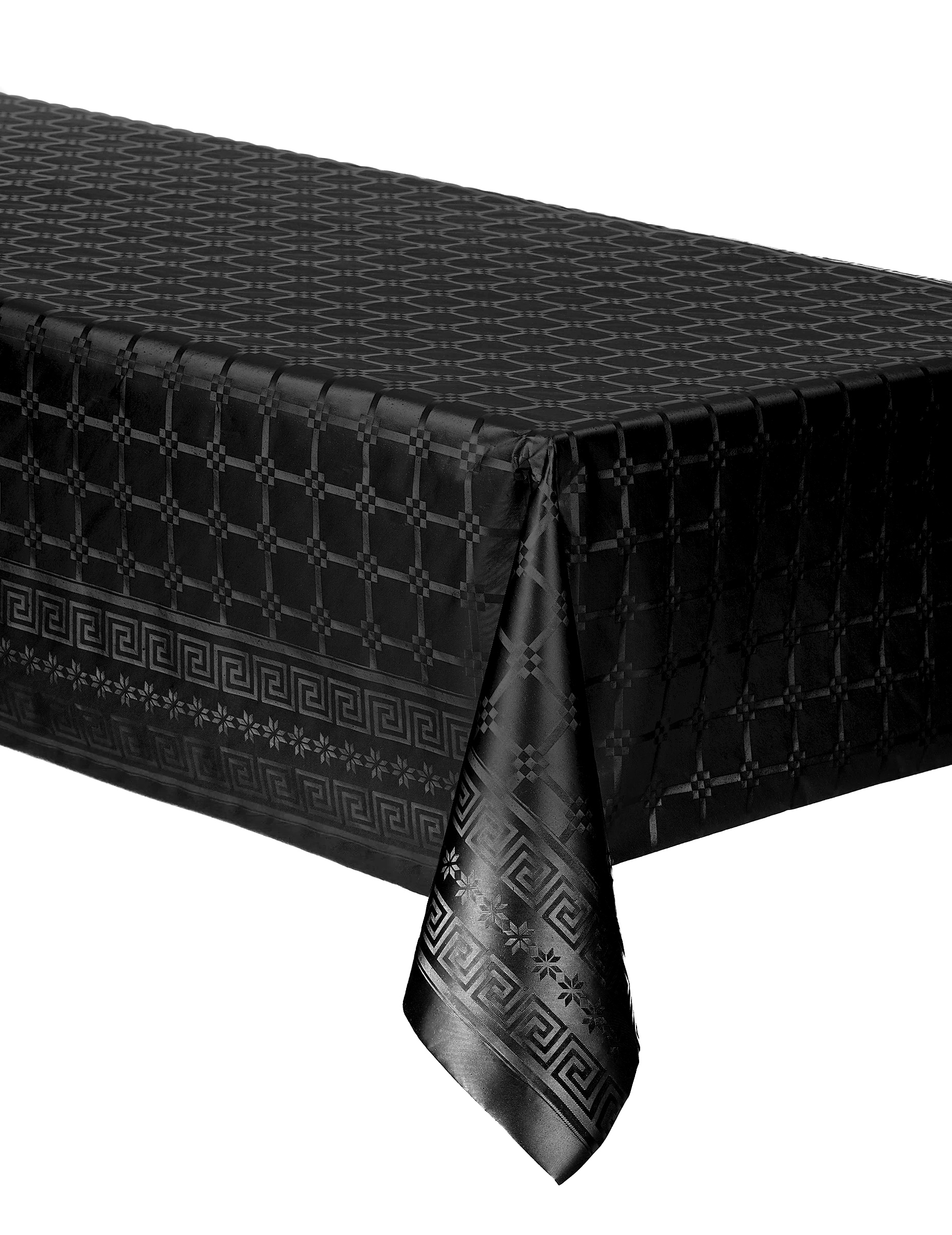 Nappe en rouleau papier damassé noir 6 m