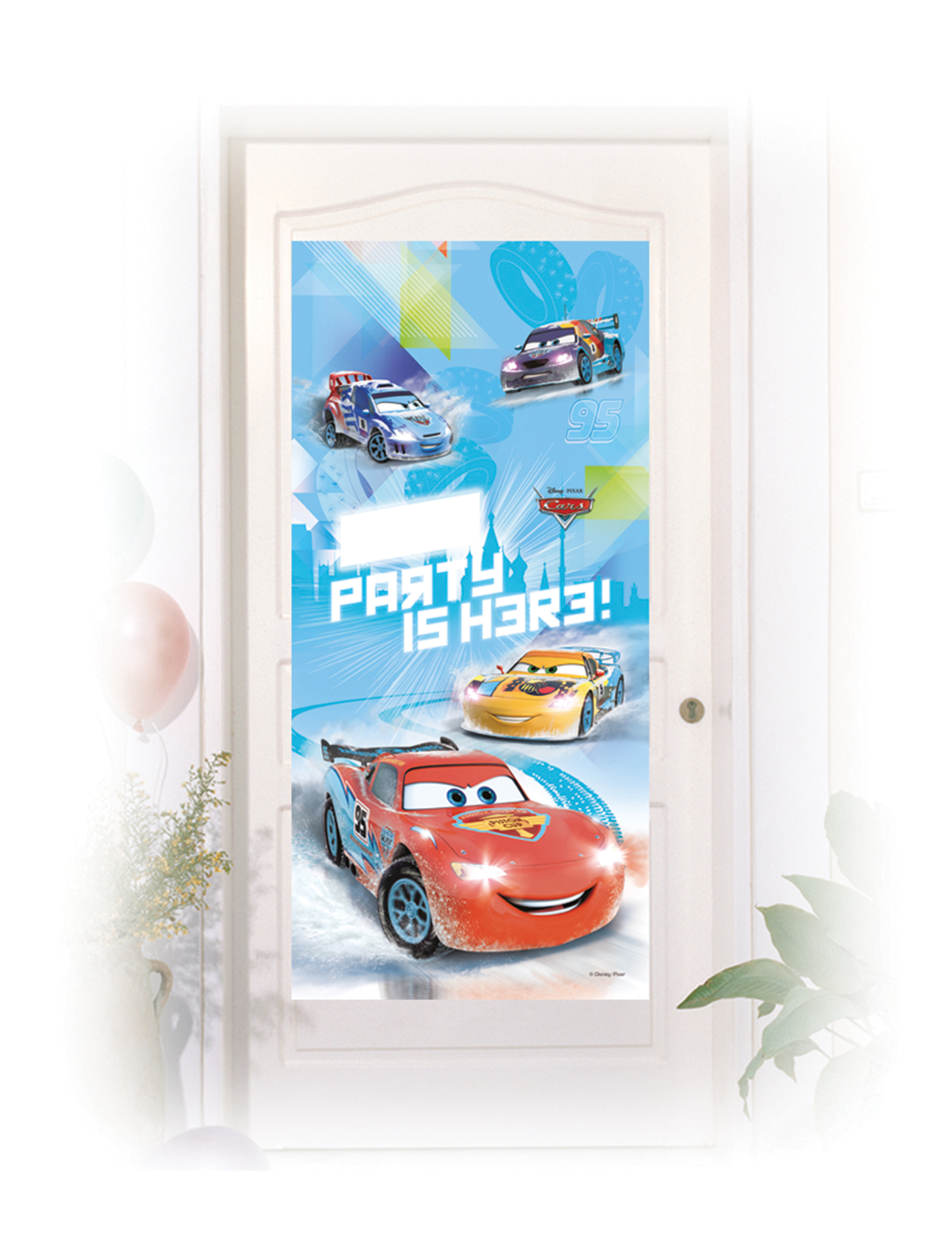 Décoration de porte Cars Ice Racers 76 x 150 cm