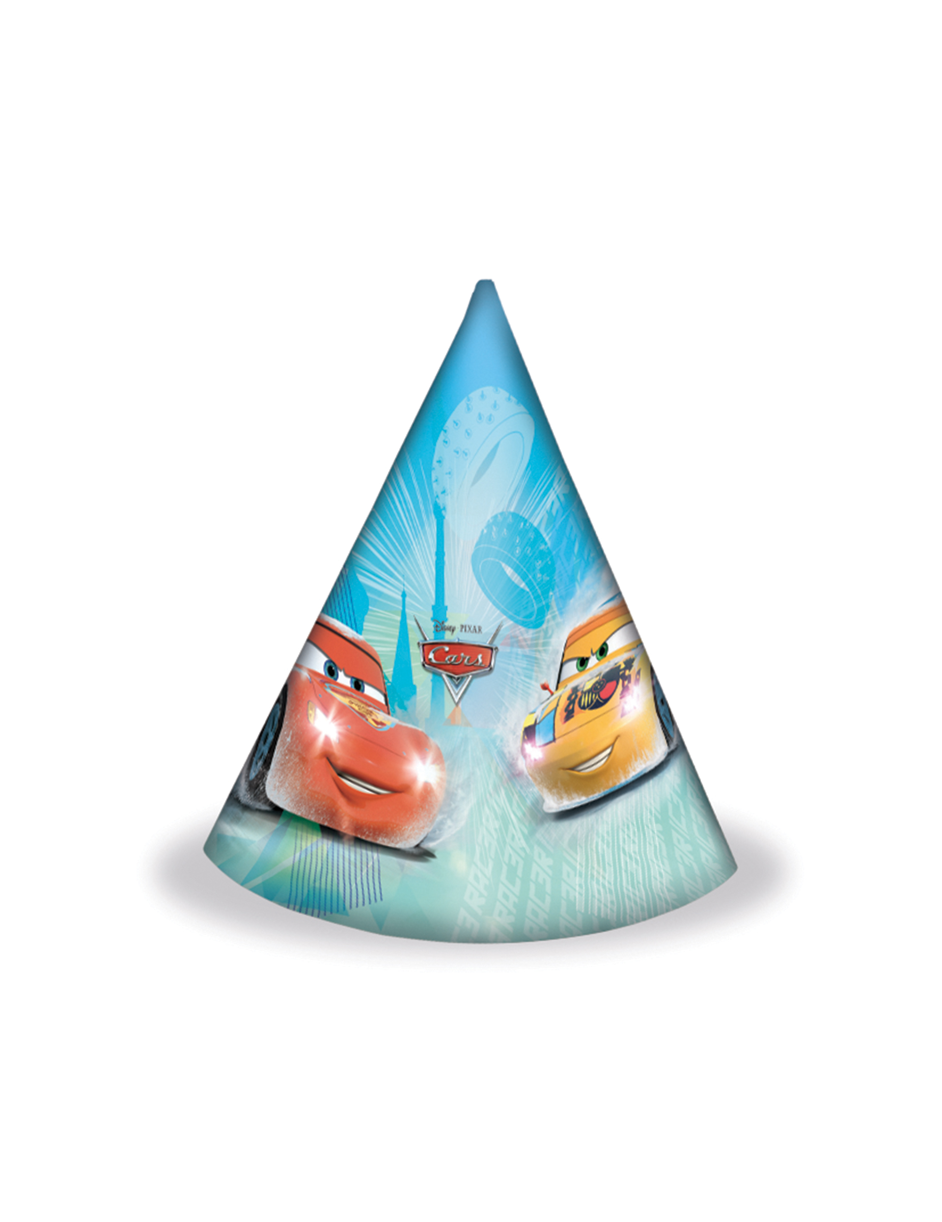 6 Chapeaux de fête Cars Ice Racers