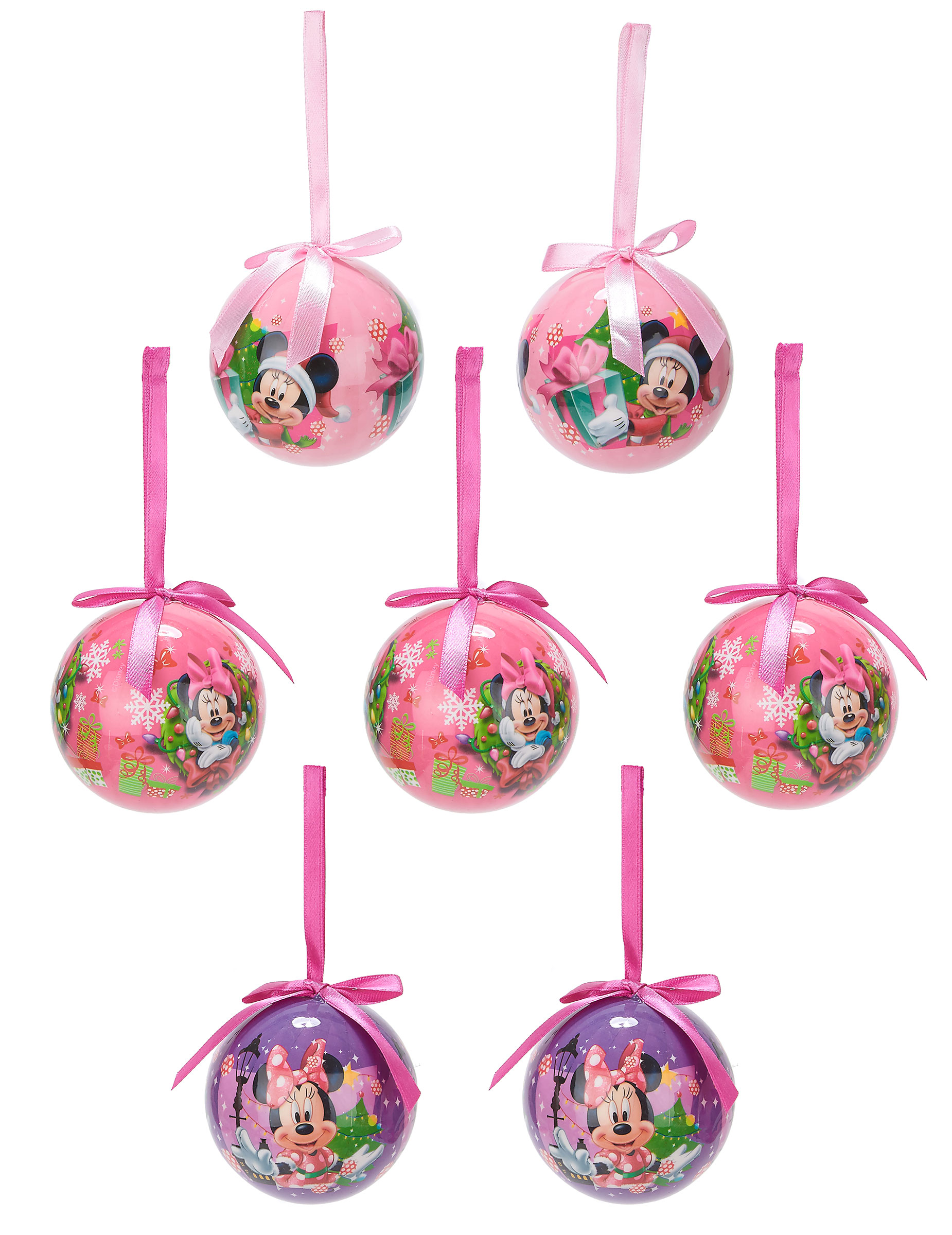 7 Boules de Noël Minnie 7,5 cm