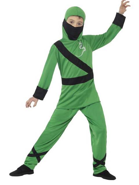 Déguisement ninja vert garçon
