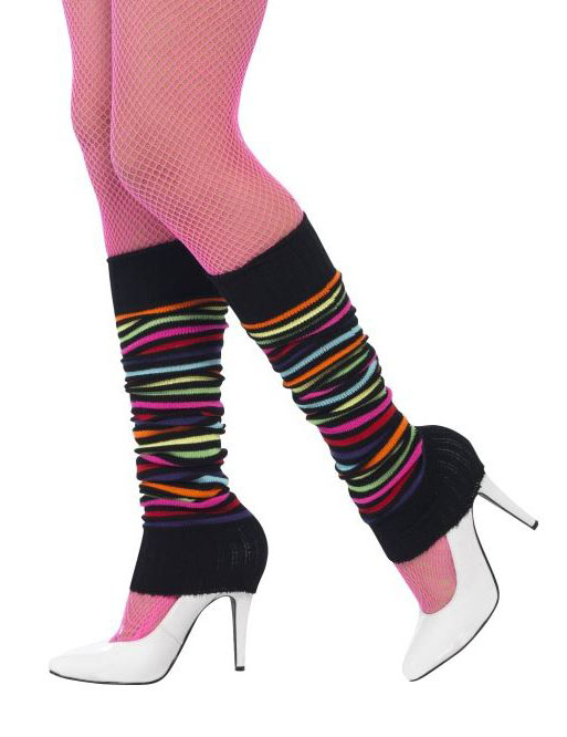 Jambières striées noires et multicolores femme