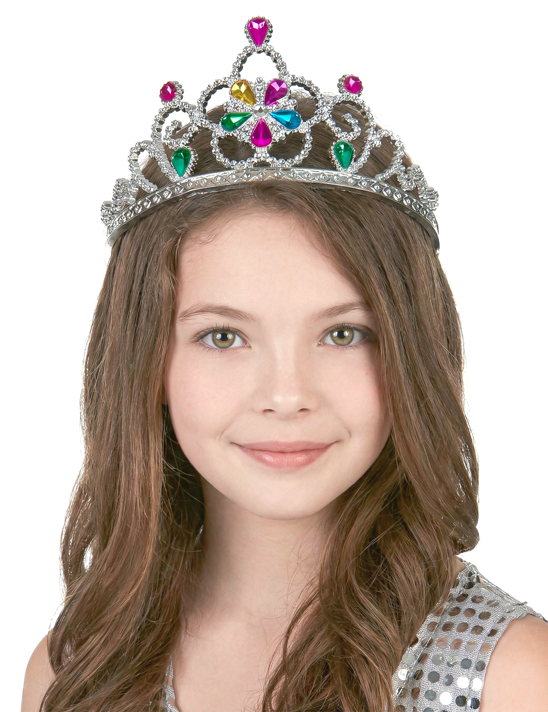 Diadème princesse serti multicolore adulte et enfant