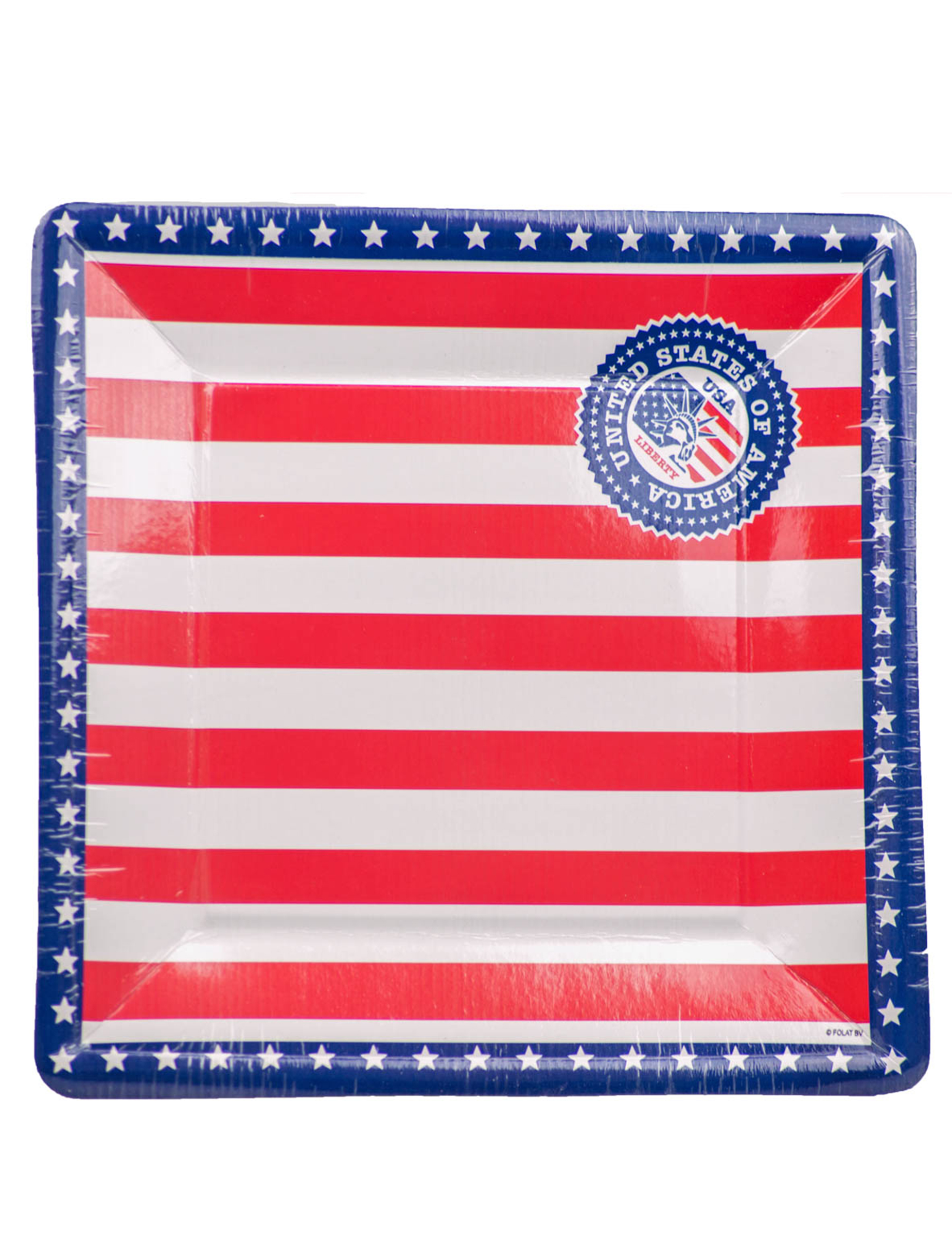 8 Assiettes USA en carton