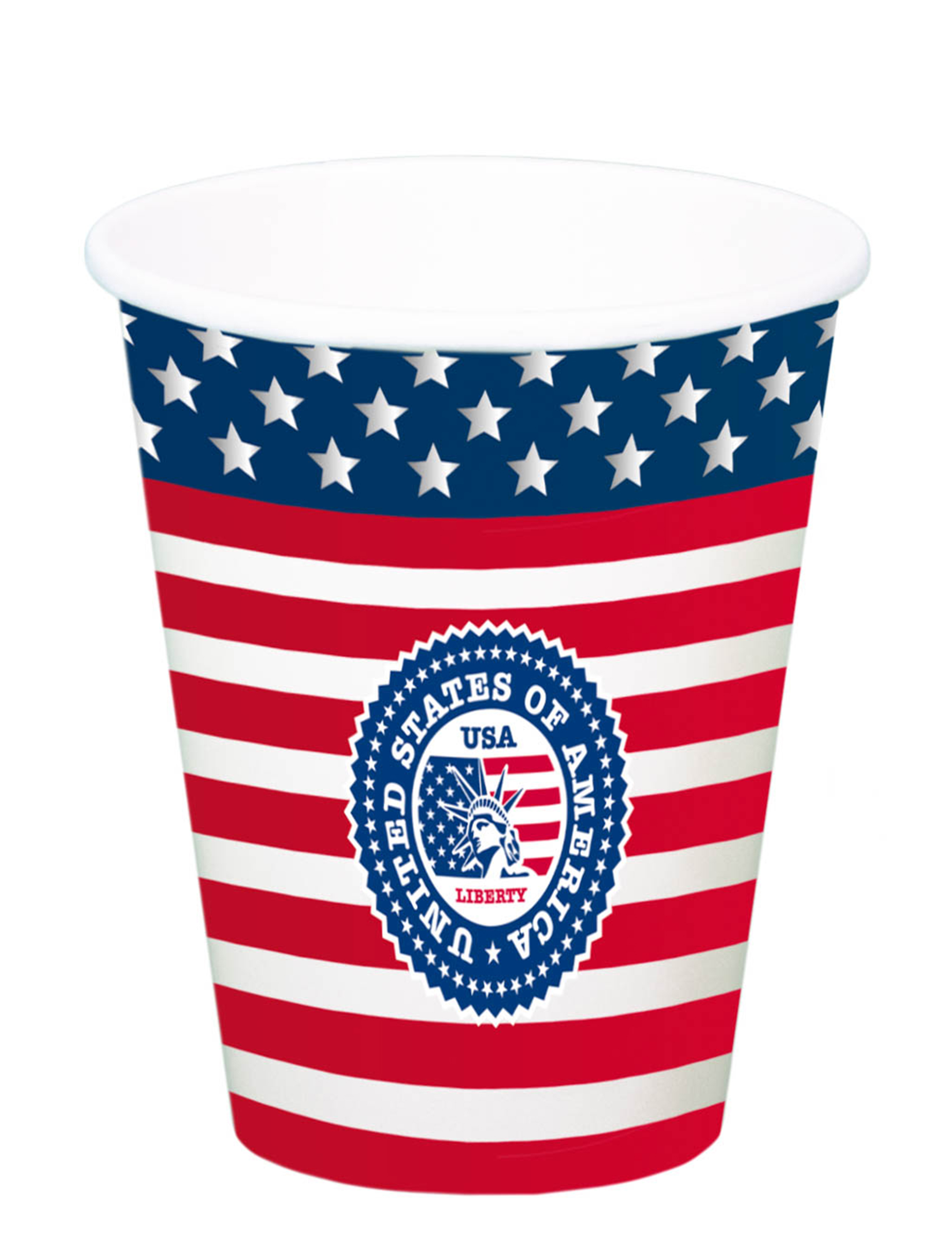 8 Gobelets en carton USA XL