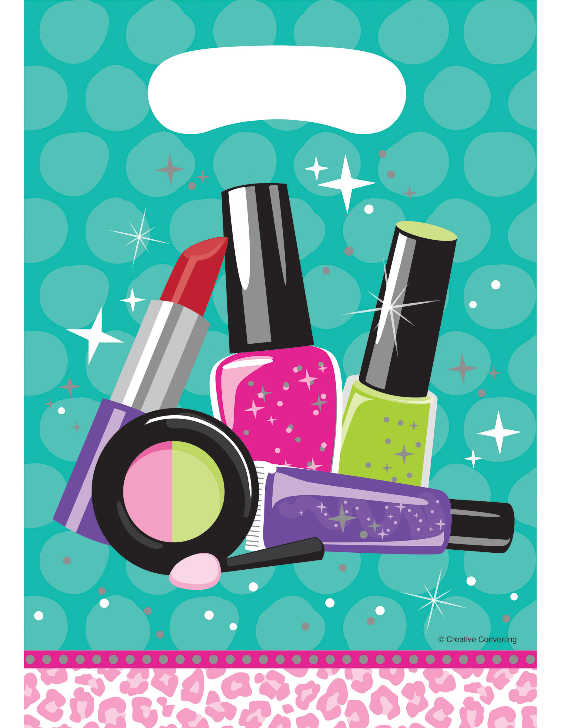 8 Sacs de fête en plastique Make Up 23 x 16 cm