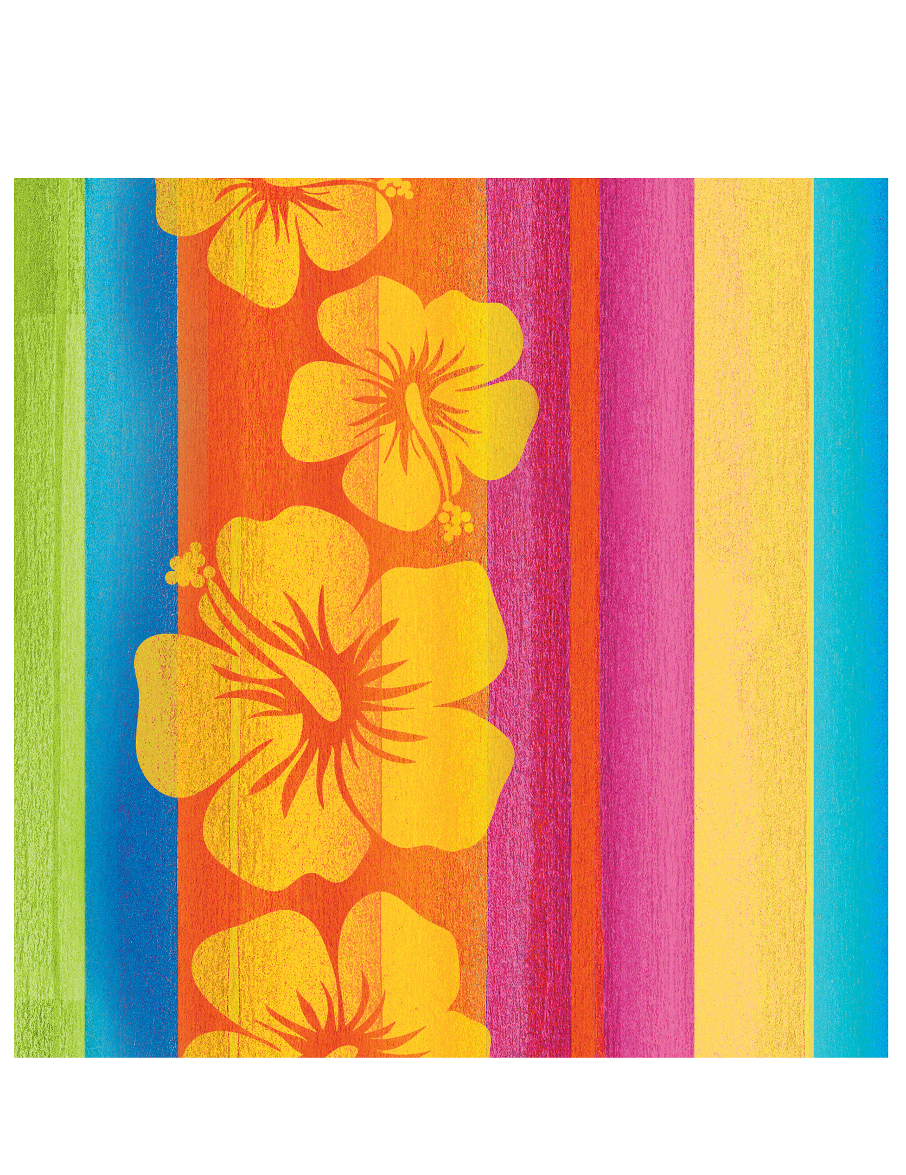 16 Serviettes en papier Hawaï - 33 x 33 cm