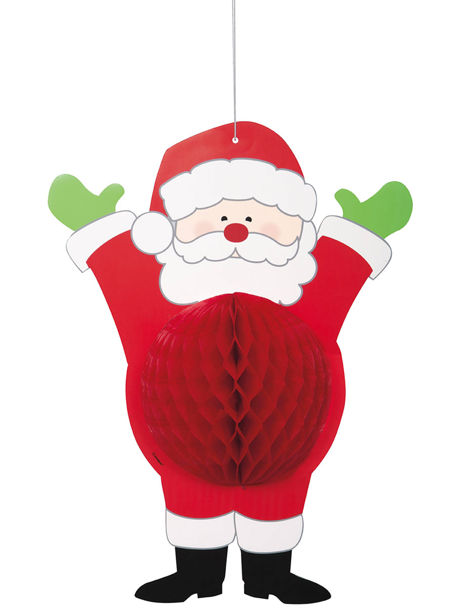 Suspension en papier Père Noël 35.5 cm