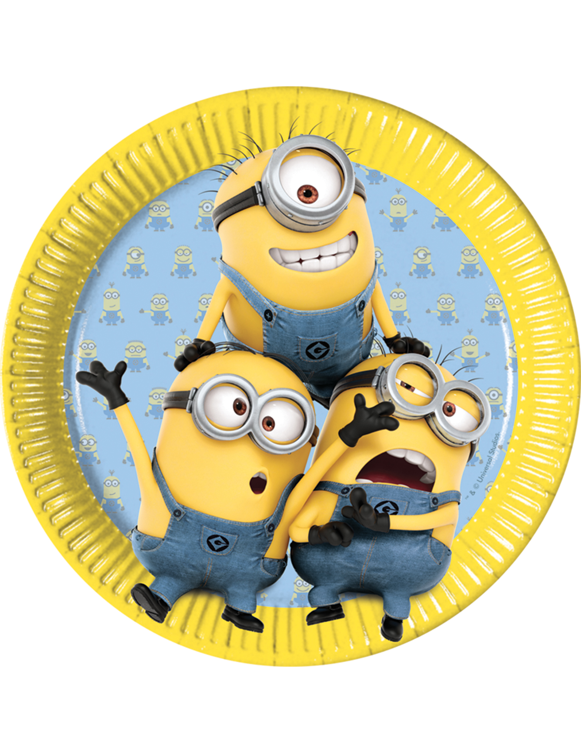 8 Assiettes en carton lovely Minions 22 cm