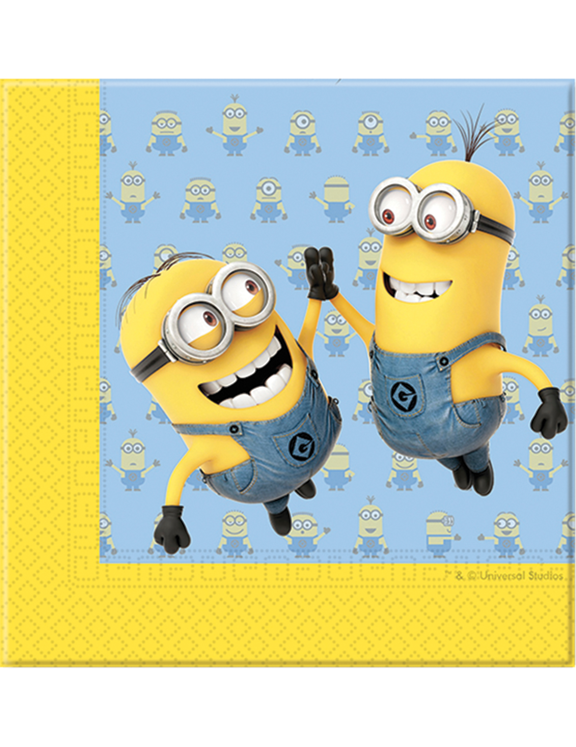 20 Serviettes en papier lovely Minions 33 x 33 cm