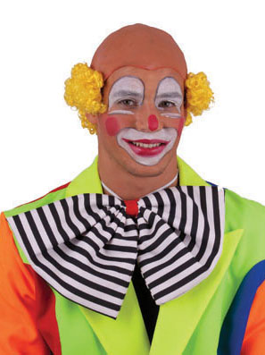 Perruque chauve clown jaune adulte