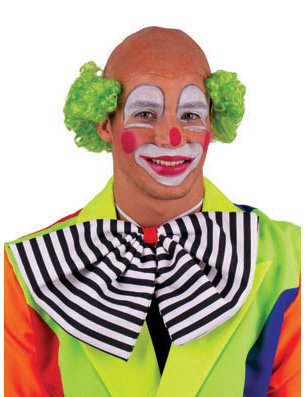 Perruque chauve clown verte adulte