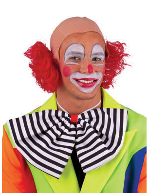 Perruque chauve clown rouge adulte
