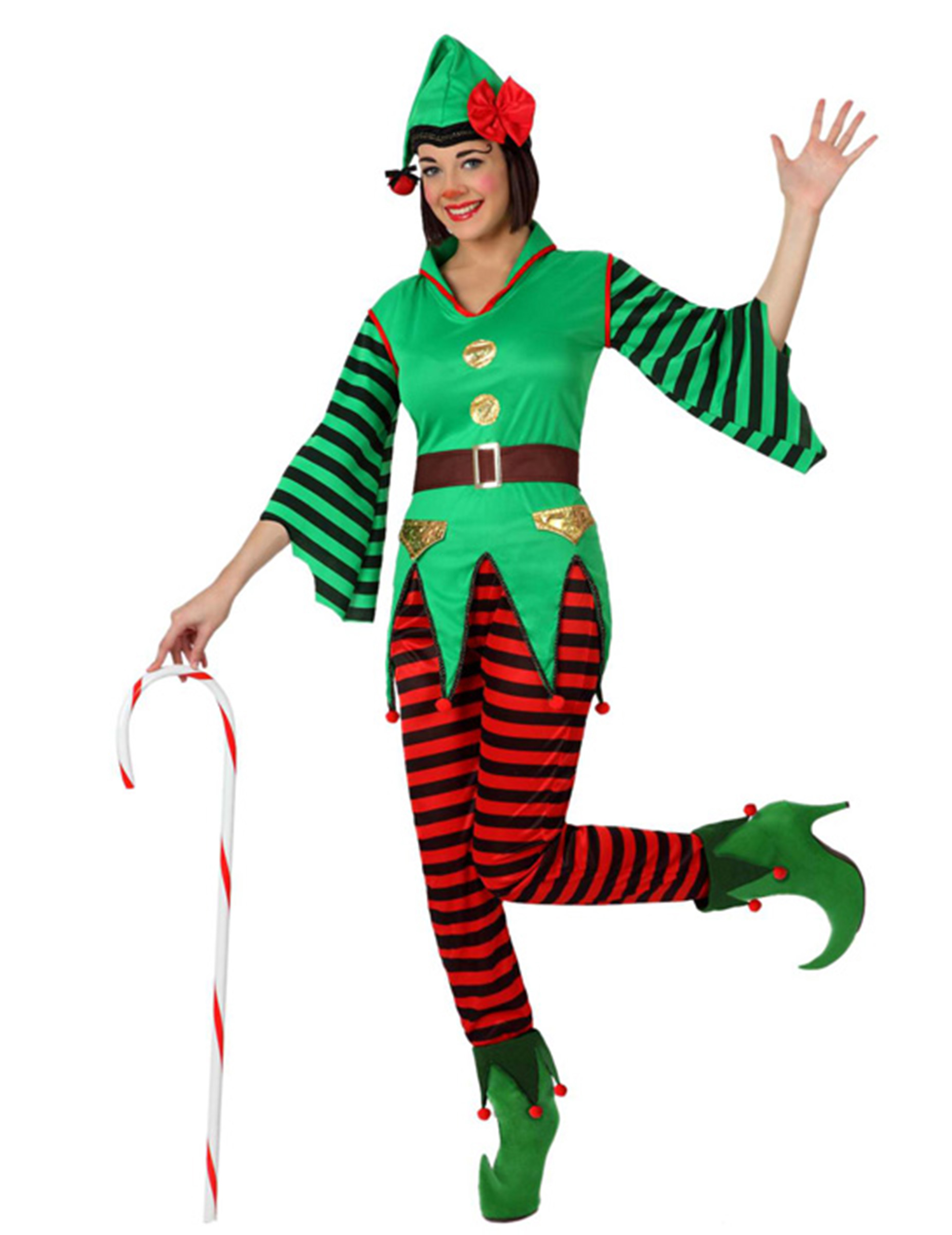 Déguisement elfe sucre d'orge femme Noël
