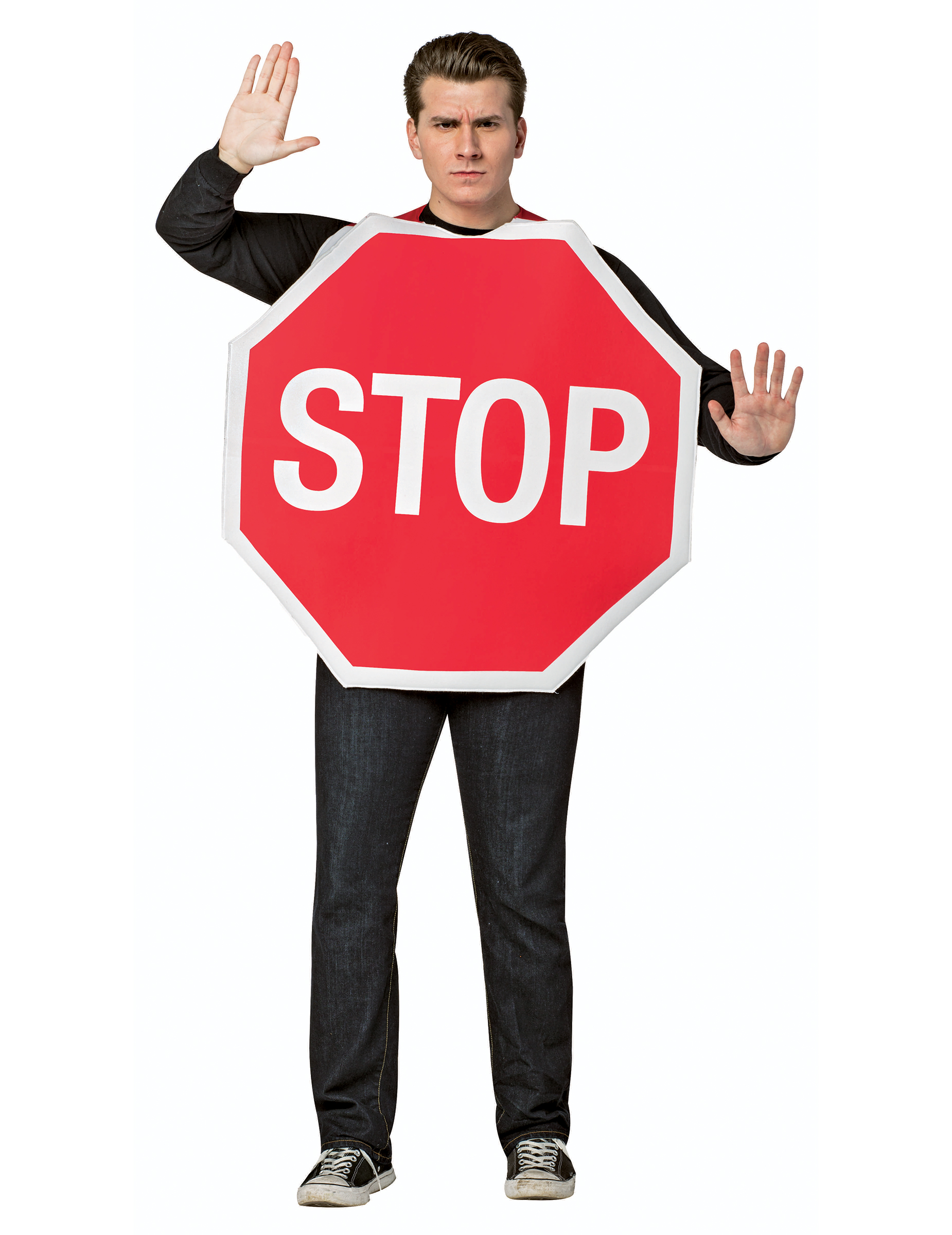 Déguisement panneau Stop adulte