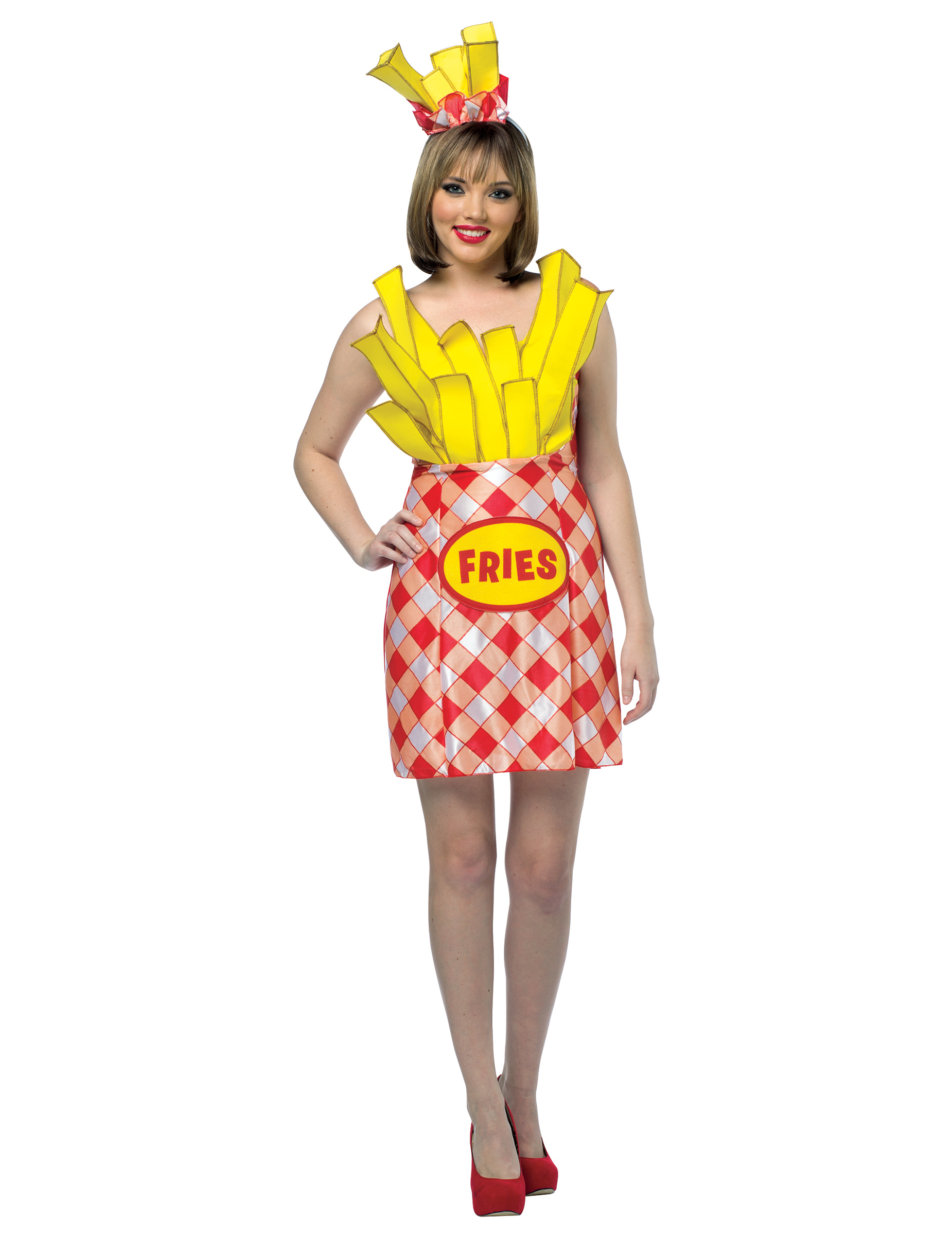 Déguisement cornet de frites femme