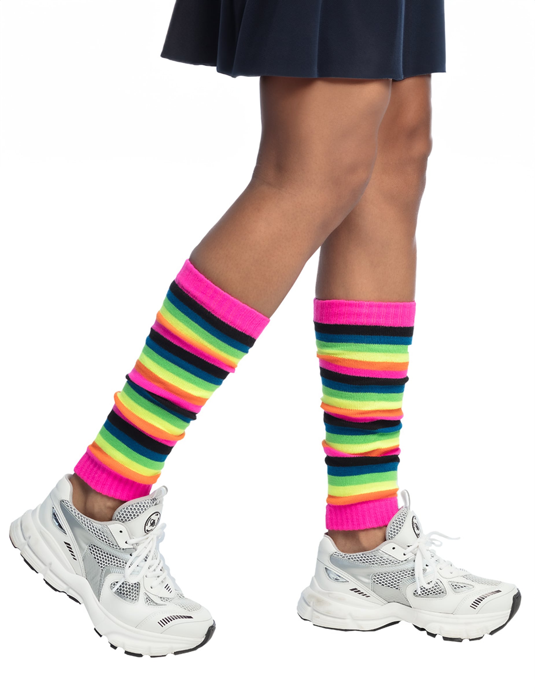 Jambières arc-en-ciel fluo adulte
