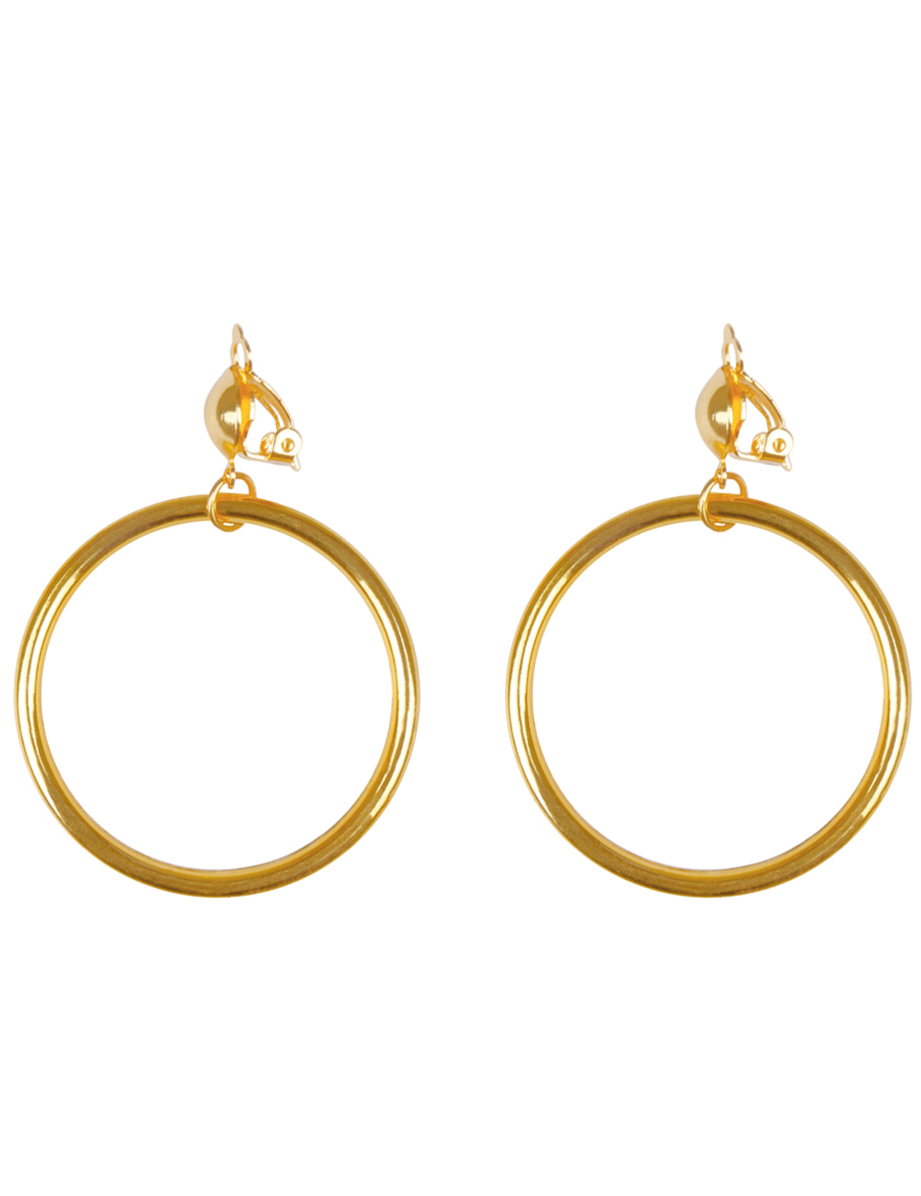 2 Boucles d'oreilles dorées pirate adulte
