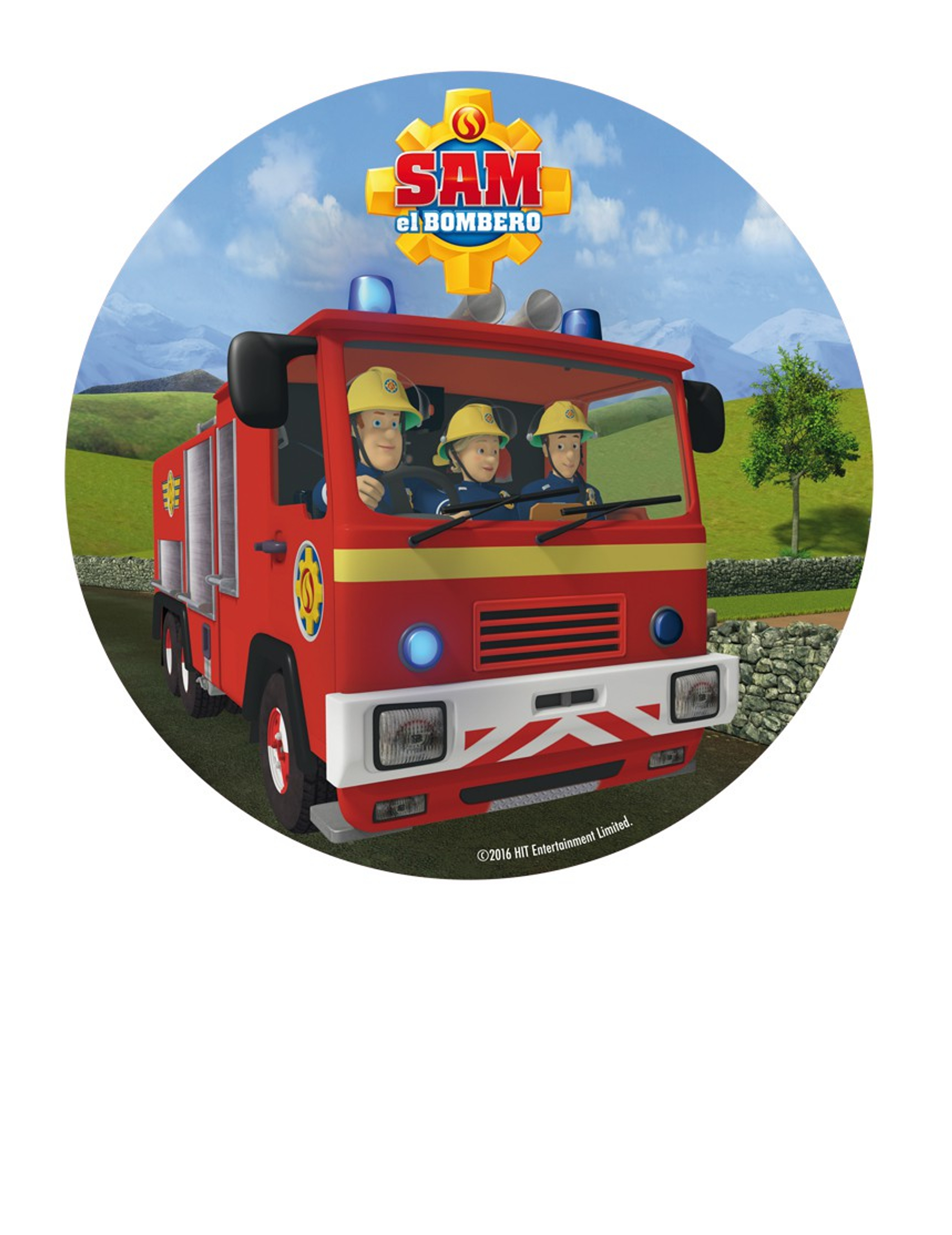 Disque azyme Sam le pompier 20 cm