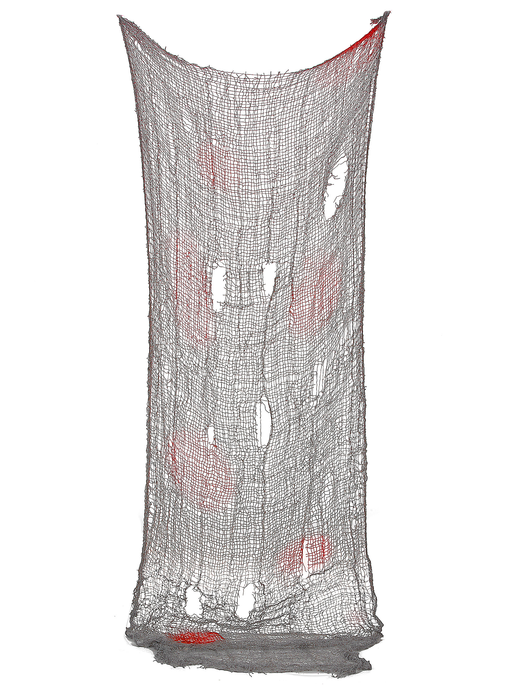 Décoration drap troué ensanglanté Halloween 150 x 75 cm
